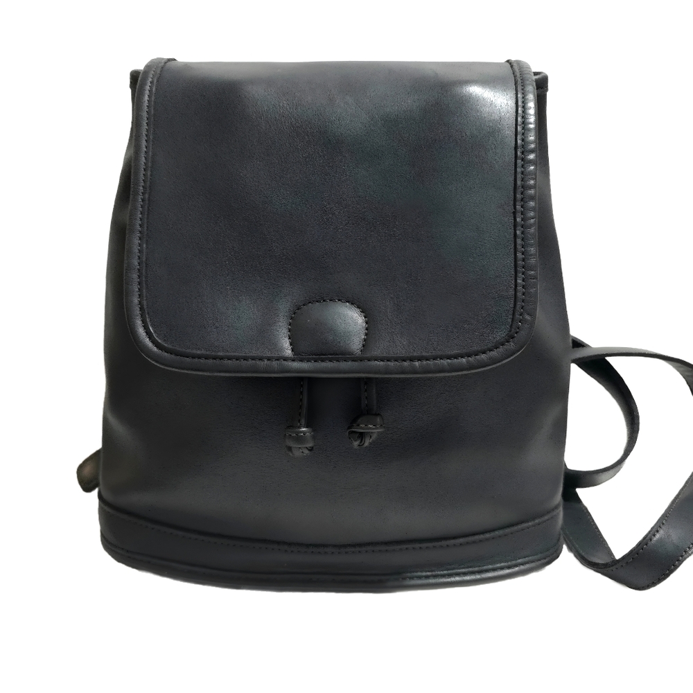 COACH VINTAGE Black Leather Backpack